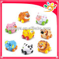 Mini cartoon animais brinquedos de carro de fricção para o bebê mini carro plástico